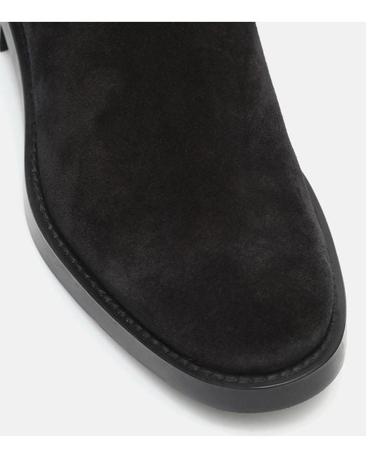 Tod's Black Suede Chelsea Boots