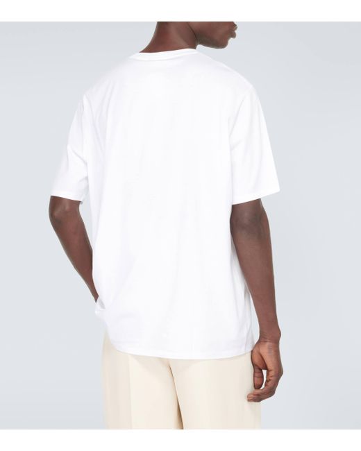 T-shirt en coton a logo Lanvin pour homme en coloris White