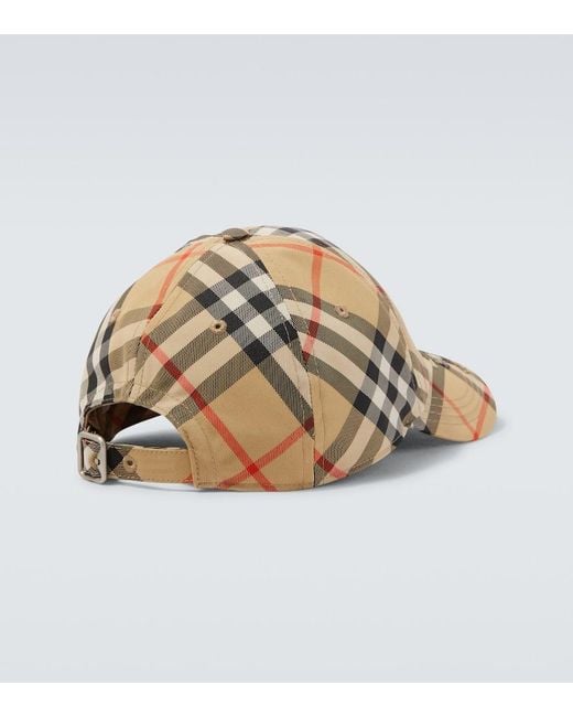 Burberry Natural Check Twill Baseball Cap for men