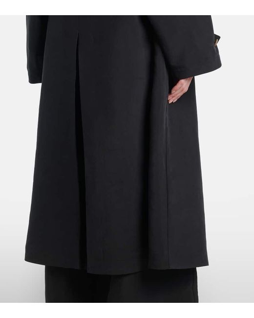 The Row Black Mantel Ryo Aus Seide
