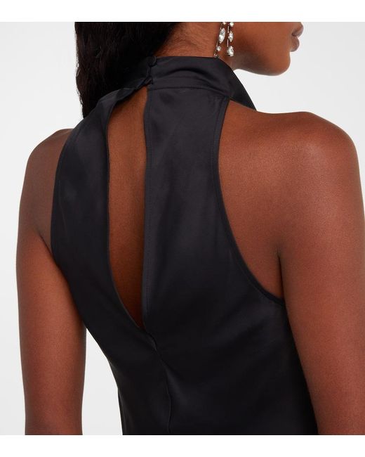 ROTATE BIRGER CHRISTENSEN Black Maxikleid Aus Satin
