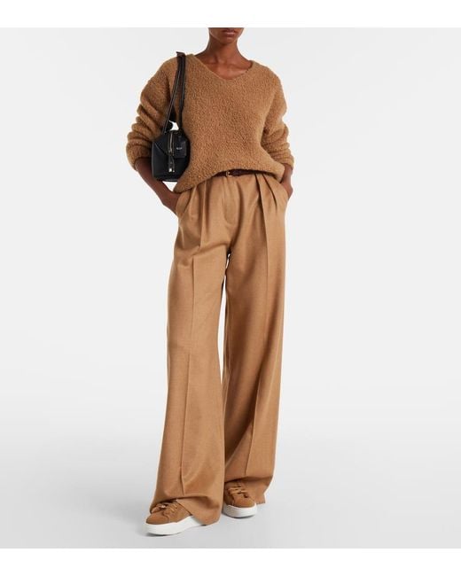 Max Mara Brown Tmaxi Suede Platform Sneakers