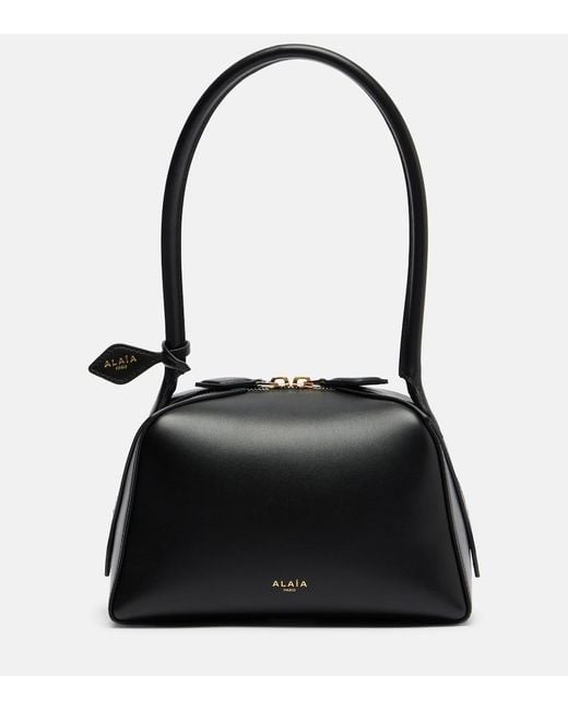 Alaïa Black Le Bouledogue Small Leather Tote Bag
