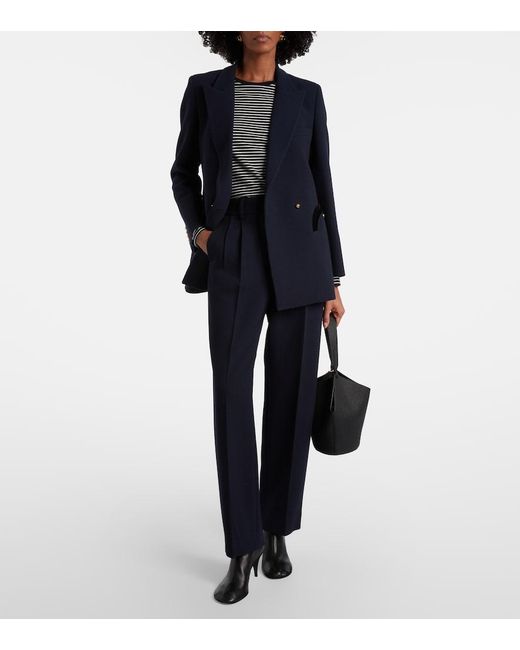 Blazé Milano Blue Resolute Virgin Wool Straight Pants