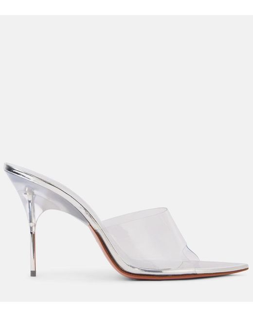 AMINA MUADDI White Bianca Glass 95 Pvc Mules