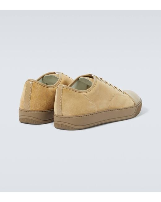 Lanvin Brown Suede And Leather Sneakers for men