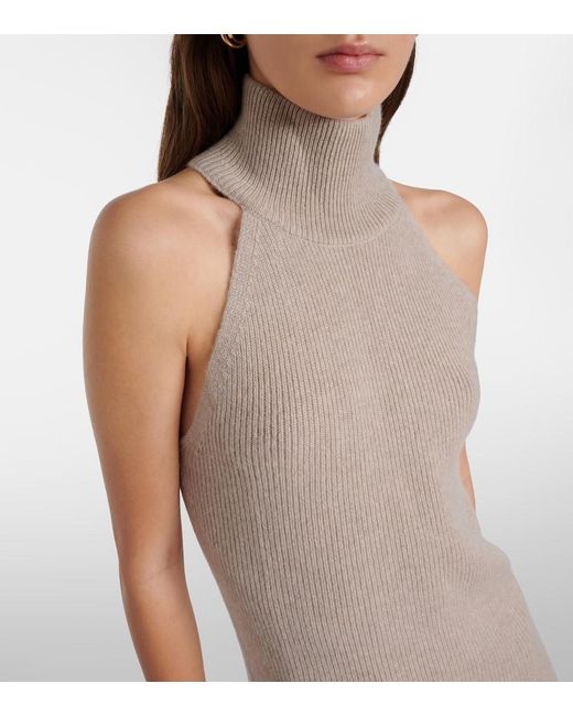 Lisa Yang Natural Carmen Cashmere Minidress