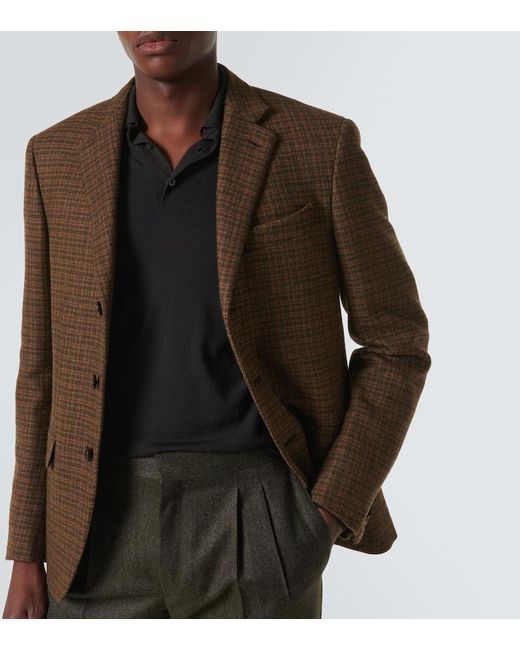 Loro Piana Black Ml Long-Sleeved Wool Polo Shirt for men
