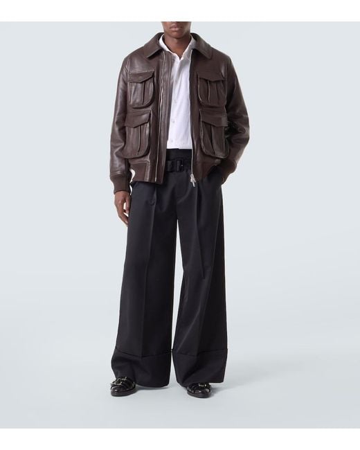 Simone Rocha Lederjacke in Brown für Herren