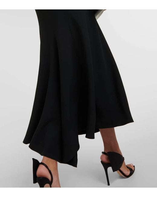 Abito Asimmetrico Lungo di Victoria Beckham in Black