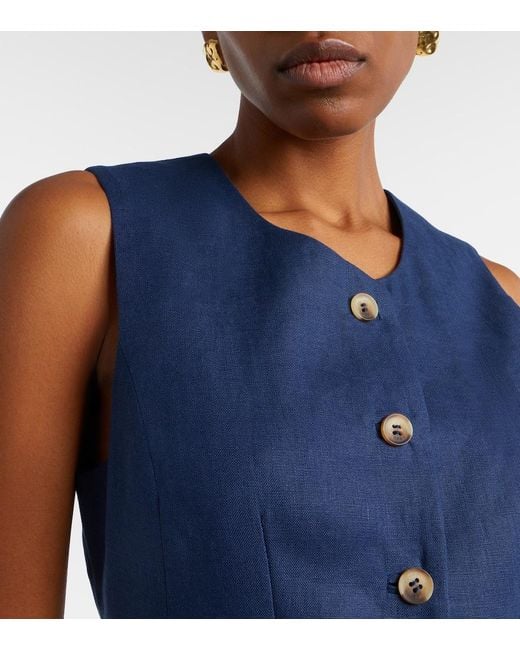 Posse Blue Matilda Linen Vest