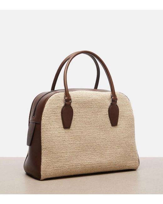 The Row Natural India 12.00 Small Leather Top-Handle Bag