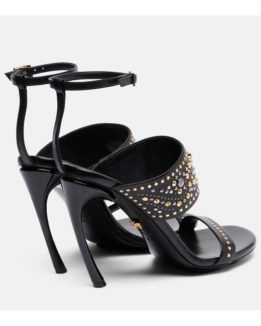 Versace Black High Heel Sandals