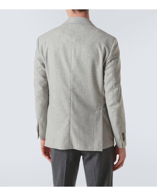 Lardini Gray Wool And Cashmere Blazer for men