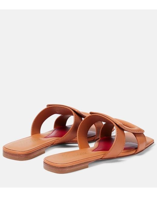 Roger Vivier Brown Buckle Leather Sandals