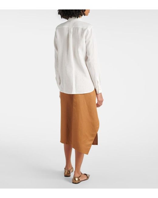 Max Mara White Abisso Linen Shirt