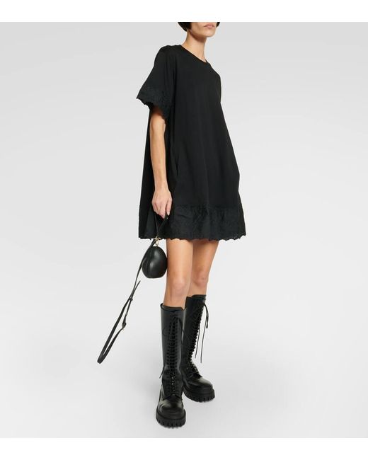 Miniabito in jersey di cotone di Simone Rocha in Black