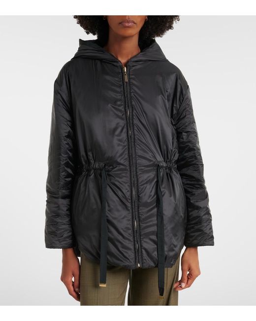 Max Mara Black The Cube Hooded Jacket