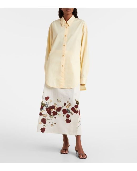 Khaite Natural Goya Cotton Poplin Shirt