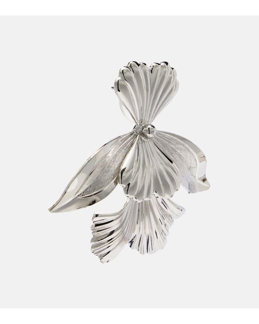 Jennifer Behr Metallic Ayla Floral Earrings