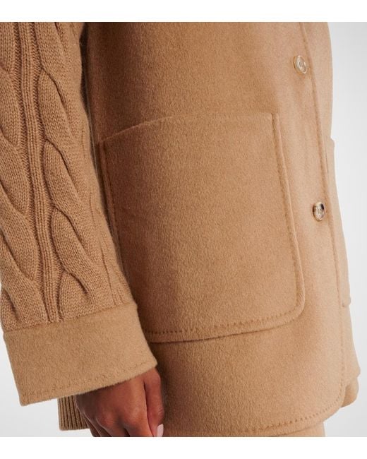 Max Mara Brown Mantel Tacco Aus Kamelhaar