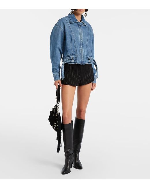 Chaqueta Cropped Santa De Denim Isabel Marant de color Blue