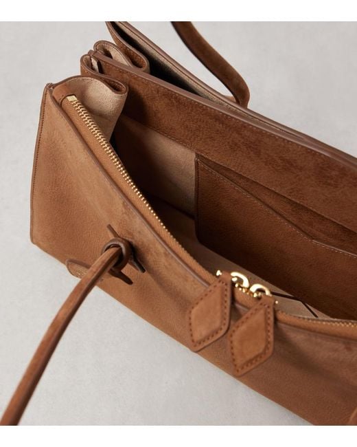 Alaïa Brown Le Teckel Suede Tote Bag