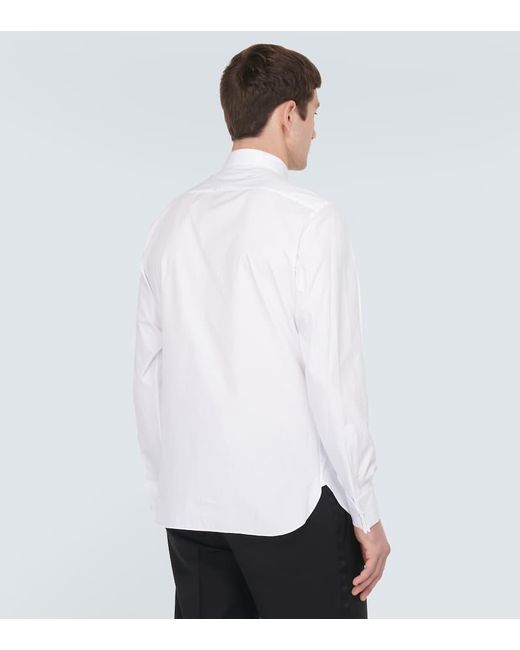 Camisa de esmoquin de pique de algodon Zegna de hombre de color White