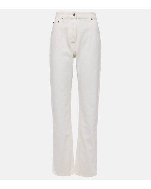 Prada White High-rise Straight Jeans