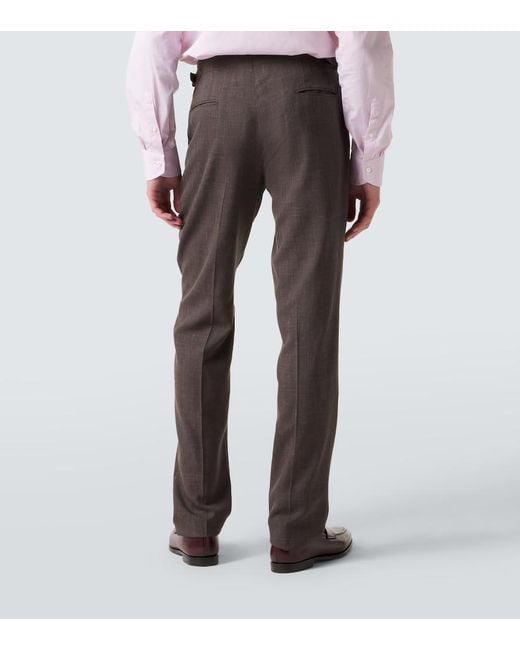 Thom Sweeney Black Wool, Silk, And Linen Suit for men