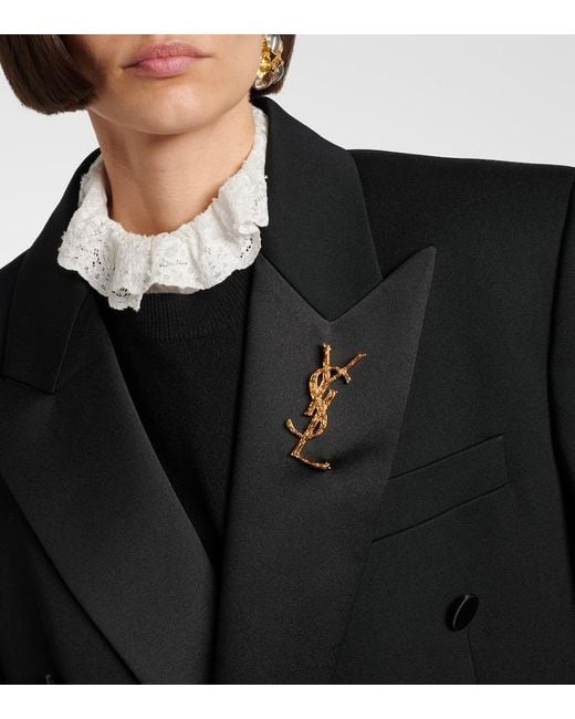 Saint Laurent Metallic Opyum Ysl Brooch