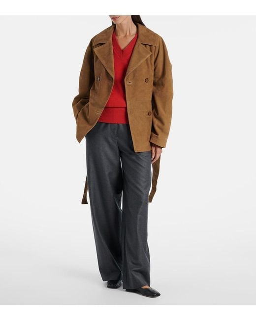 Rohe Brown Belted Suede Jacket