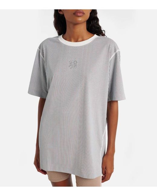 X On Camiseta A Rayas Bordada Loewe de color Gray