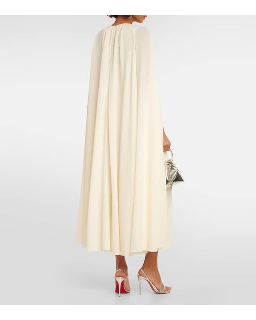 Novia - vestido midi Olivette con capa Emilia Wickstead de color White