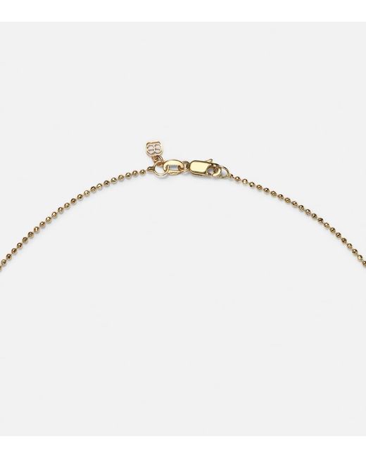 Sydney Evan White Celestial Medallion 14Kt Chain Necklace With Diamonds
