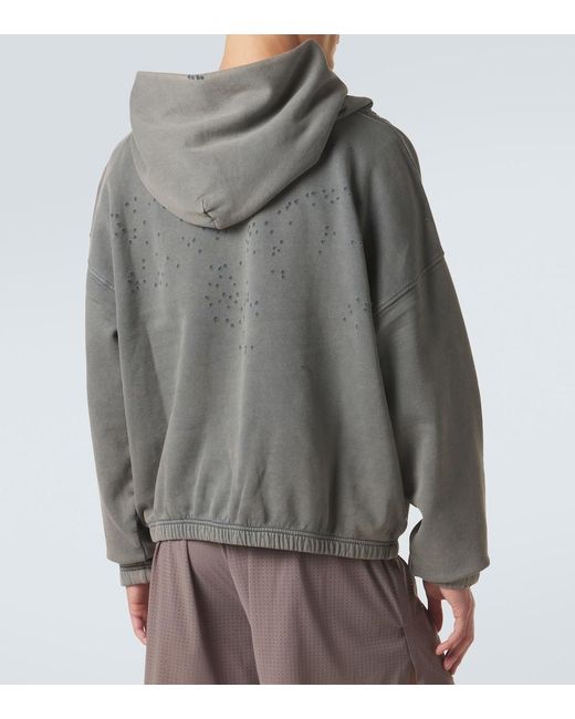 Satisfy Gray Mothtech Cotton Hoodie for men