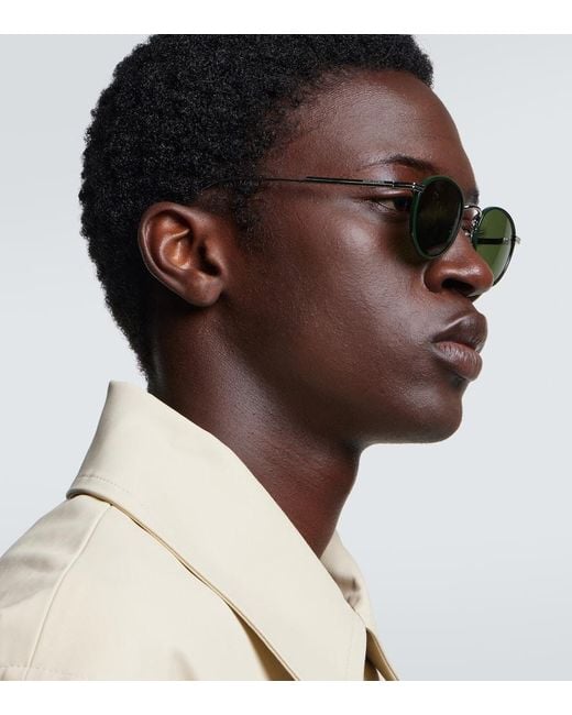 Bottega Veneta Runde Sonnenbrille Forte Panthos in Brown für Herren