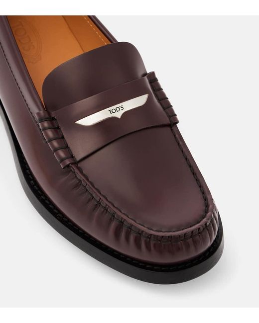 Tod's Brown Loafers Gommino Aus Leder