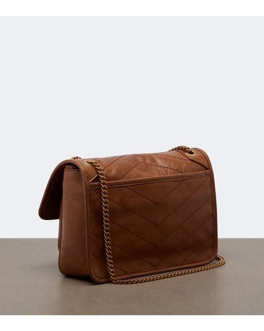 Saint Laurent Brown Niki Small Leather Shoulder Bag