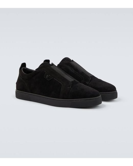 Christian Louboutin Slip-On Sneakers St Louis Aus Veloursleder in Black für Herren