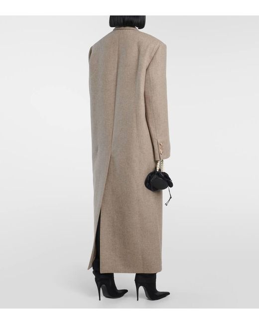 Abrigo de lana, cachemir y seda Magda Butrym de color Brown