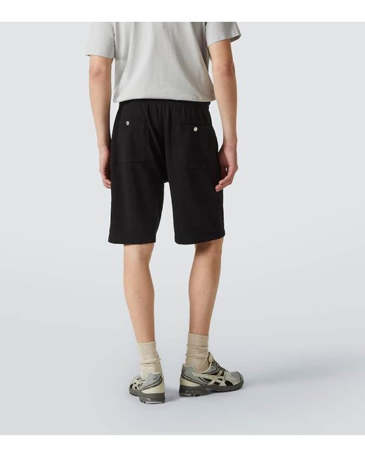Shorts En Jersey De Algodon Stone Island de hombre de color Black