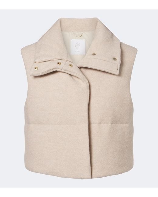 Eleventy Natural Wool Down Vest