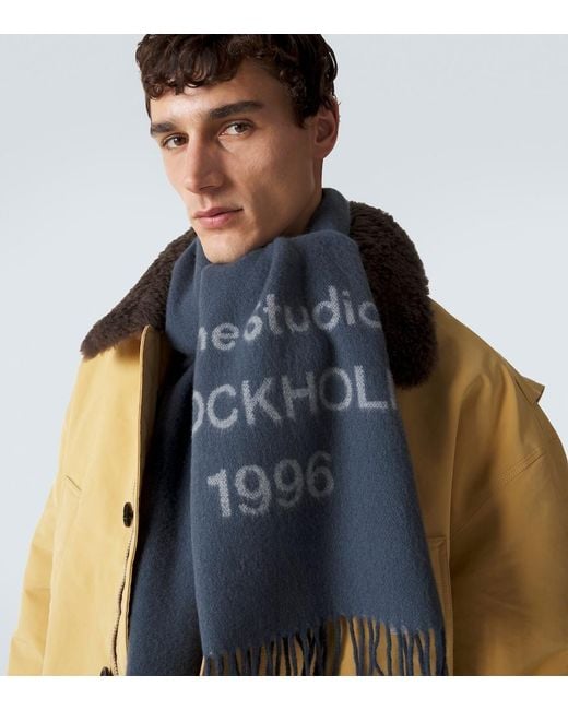 Sciarpa di Acne in Blue da Uomo