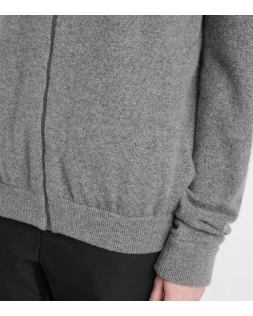 The Row Gray Kawoa Cashmere Zip-Up Hoodie