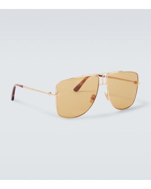 Tom Ford Natural Eliott Aviator Sunglasses for men