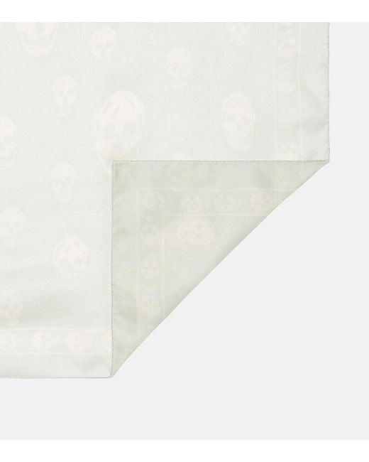 Sciarpa Skull di McQueen in White