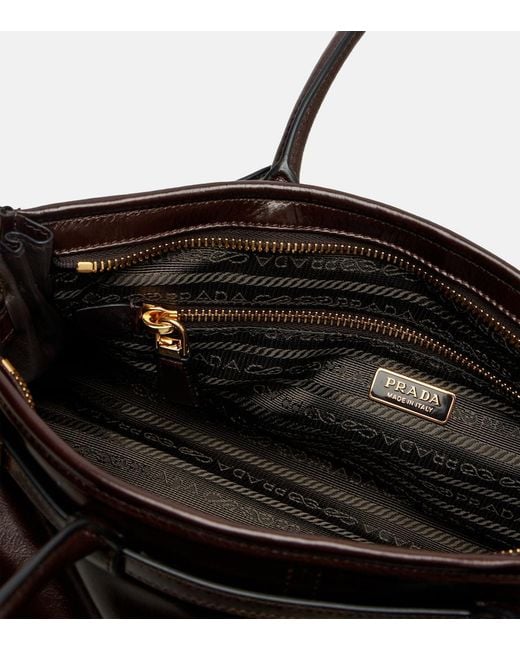 Prada Black Bonnie Medium Leather Shoulder Bag