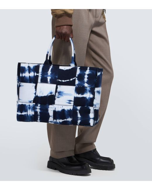 Bottega Veneta Blue Acro Large Tie-dye Denim Tote Bag for men