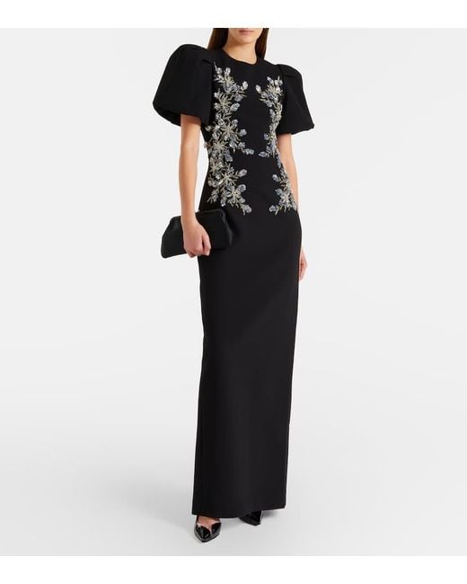 Vestido De Fiesta Zephyr Adornado Rebecca Vallance de color Black